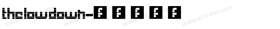 The Low Down字体转换